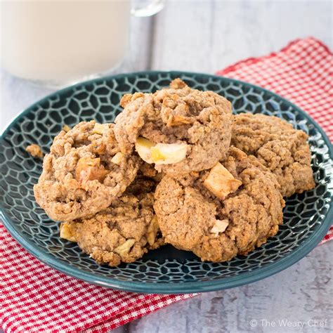 Cinnamon Apple Cookies With Oatmeal The Weary Chef