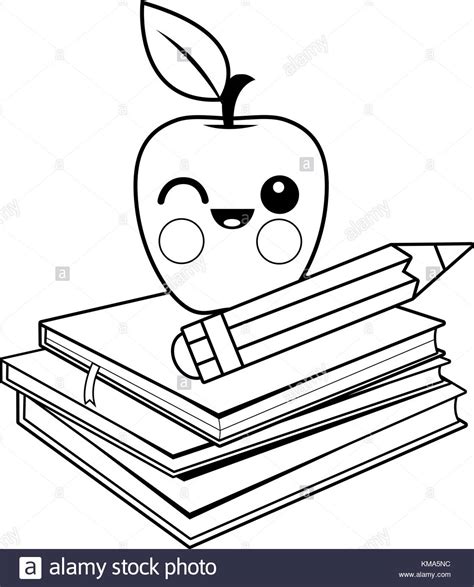 Check spelling or type a new query. A cute apple character on a stack of books and an apple ...