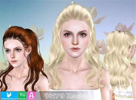 Hairstyle Yu179 Isabel By Newsea Hairstyles For Sims 3 Hair File