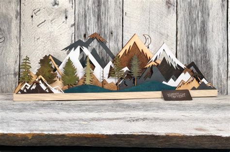 These Handcrafted Wood Mountain Wall Art Pieces Will Bring The Great