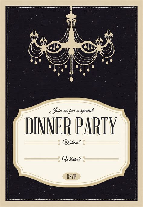 dinner party template templates  printable
