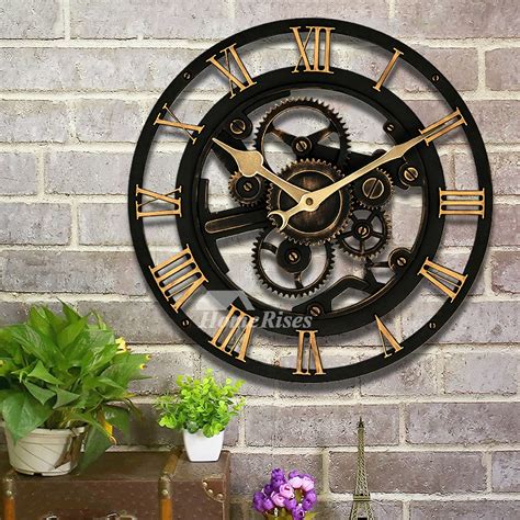 Industrial Wall Clock Mechanical Round Large 14 Inch Plastic