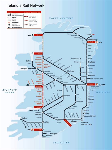 Ireland Rail Map World Map 07