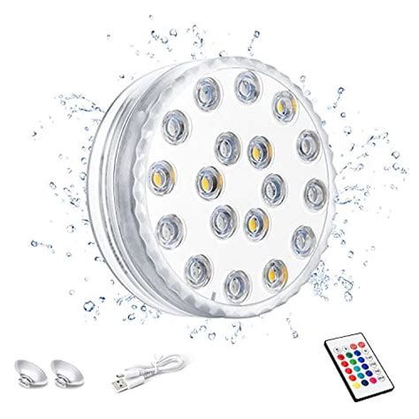 Rechargeable Submersible Led Lights With Suction Cups And Magnet Waterproof Underwater Lights