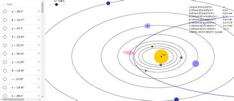 The Dynamic Solar System With Elliptical Orbits Geogebra