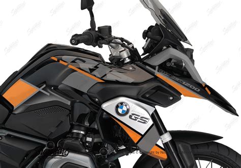 Garanzia bmw motorrad fino a vendo gs 1200 triple black già euro 4,full optional, 3 pacchetti+ paracilindri+cambio. BMW R1200GS LC Triple Black Vector Orange Grey Stickers ...