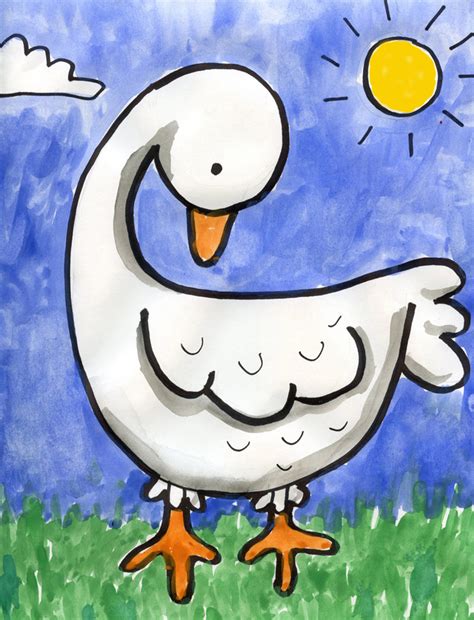 Draw A Goose Art Projects For Kids