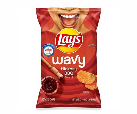 Lays Lays Wavy Potato Chips Hickory Bbq Flavored 75 Oz Big Lots