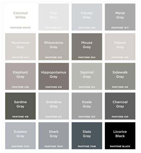 View Gray Paint Color Names