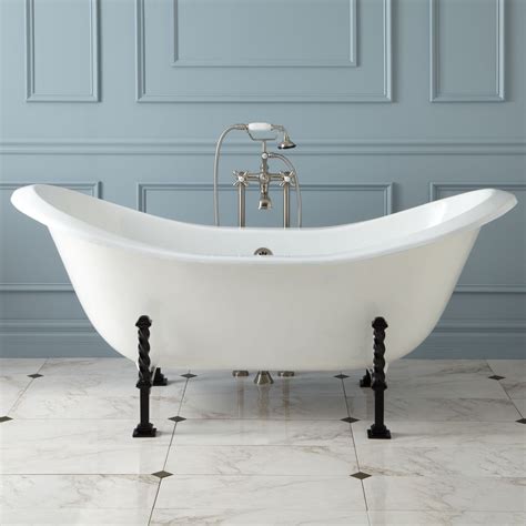 Gothic revival pieces tend to be light and airy while its cousin, victorian medieval renaissance revival, uses heavier forms. Lorraine Cast Iron Double-Slipper Tub - Gothic Feet ...