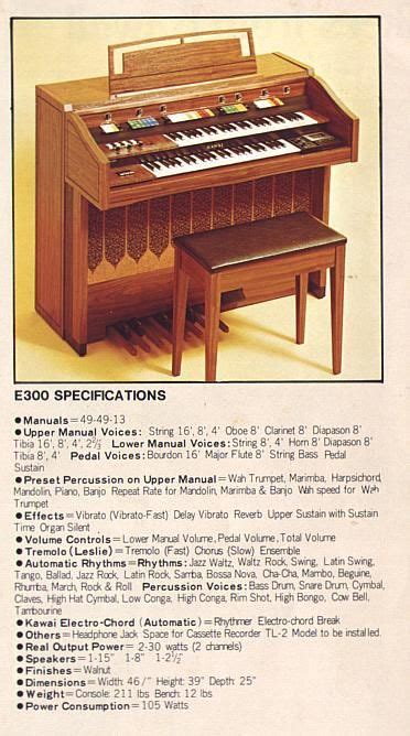 1970s Kawai Organ Catalogue Old Ads Brochures Organs Music Stuff