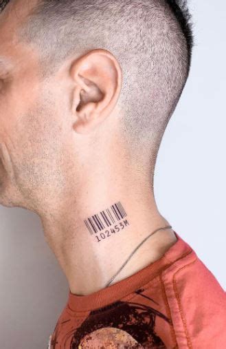 Barcode Tattoo Neck