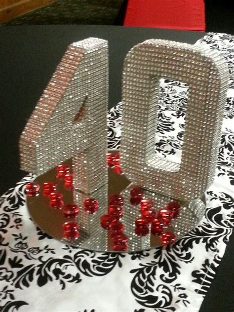 40th Bling Centerpiece Bling Birthday Party 40th Anniversary Party