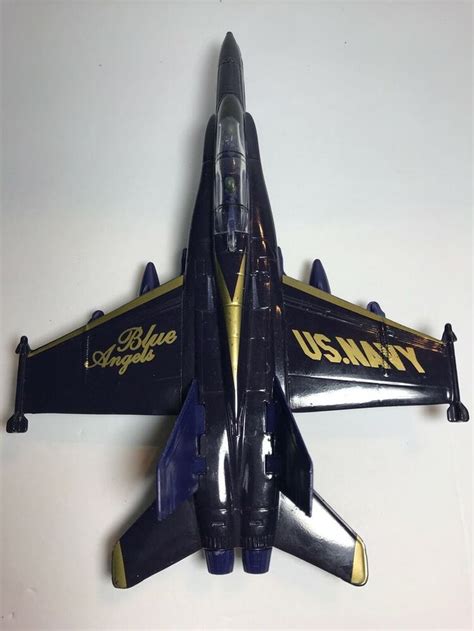 Blue Angels Us Navy Diecast Plane 9” Toy Fighter Pull Back Jet Airplane