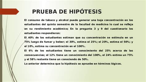 Ppt Prueba De Hipotesis Y Conclusiones Tania Ortiz Jumbo