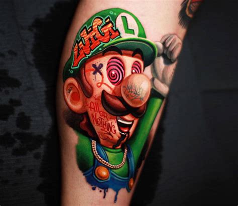 Super Mario Bros Tattoo By Mashkow Tattoo Photo 30930 Chicano Tattoos