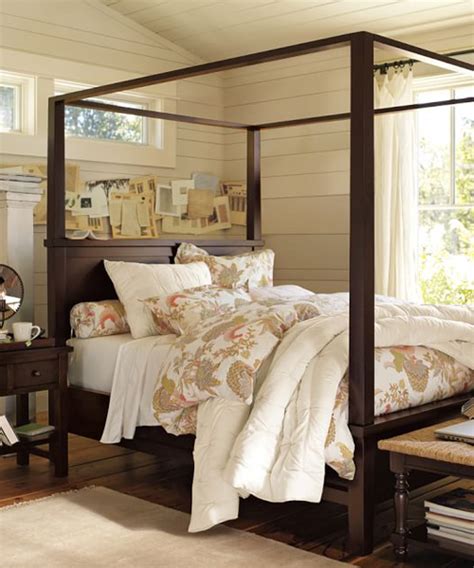 Farmhouse Canopy Bed Rustic Canopy Bed
