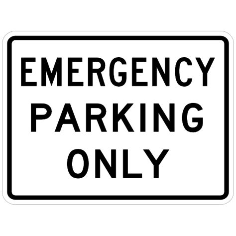 Emergency Parking Only Sticker