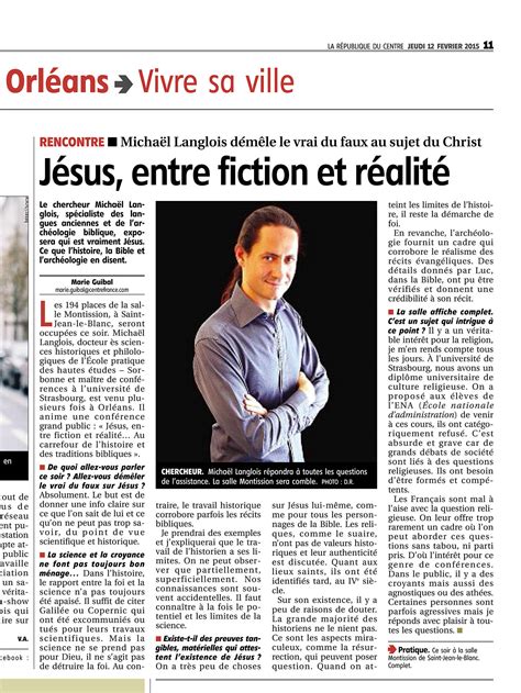 Contenu Des Manuscrits De La Mer Morte Pdf - Interview pour La République du Centre à propos de Jésus entre fiction