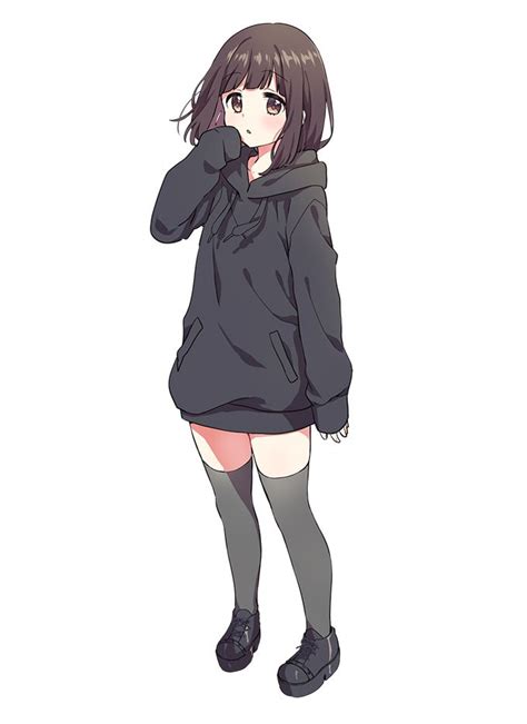 Black Hooded Anime Girl