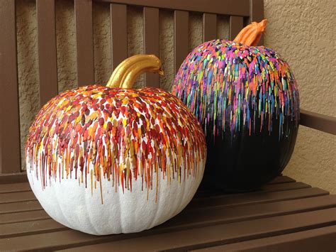Decorated Pumpkins For Fall Looks Like More Crayon Art Creative