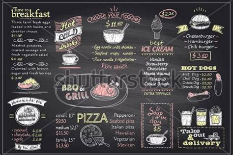 chalkboard menu designs psd ai  premium