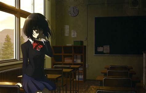 Anime Another Misaki Mei Eyepatches Wallpapers Hd Desktop And