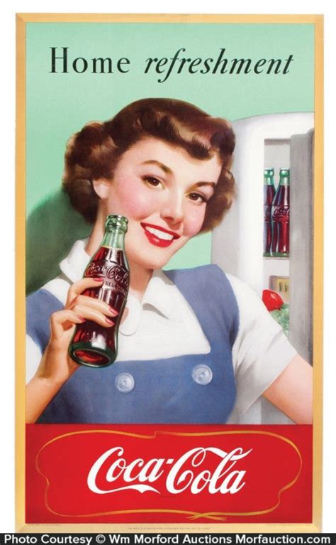 Antique Advertising 1950 Coca Cola Sign Antique Advertising
