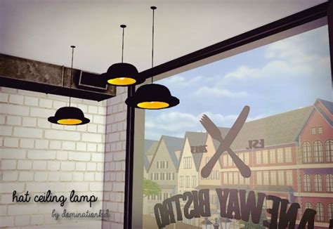 Hat Ceiling Lamp At Dominationkid Via Sims 4 Updates Check More At