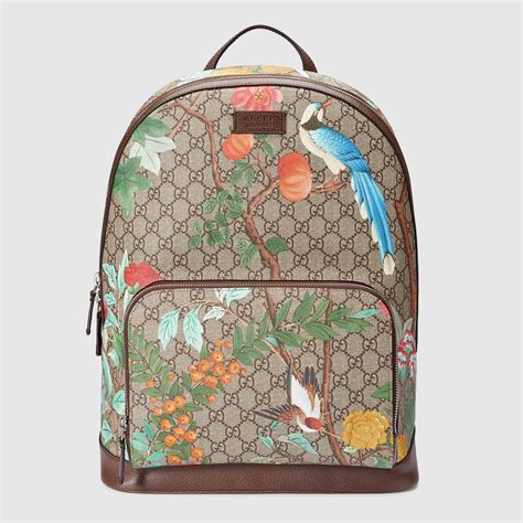 Gucci Tian Gg Supreme Leather Backpack For Men Lyst