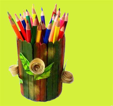 Cara Membuat Tempat Pensil Dari Stik Es Krim Persegi Kreatifitas Terkini
