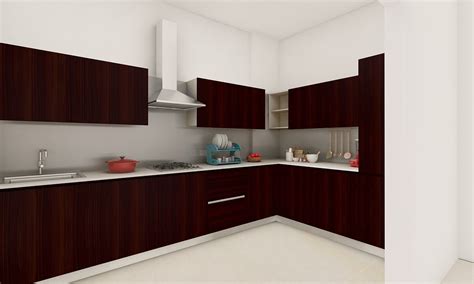 Go for open shelves to make your kitchen look less crowded. Buy Modern Sleek L Shaped Kitchen online in India ...