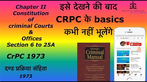 Chapter Constitution Of Criminal Courts Offices CrPC YouTube