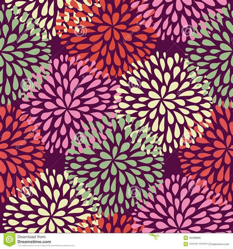 Vector Seamless Pattern Modern Floral Texture Stock Vector Image