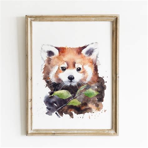 Red Panda Printable Etsy