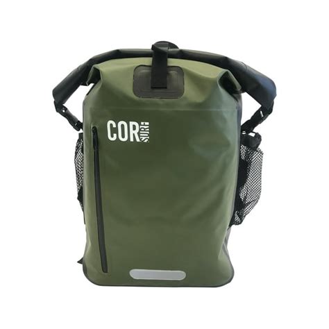 Cor Surf Waterproof Dry Bag Backpack With Padded Laptop Sleeve 40 Liter Green