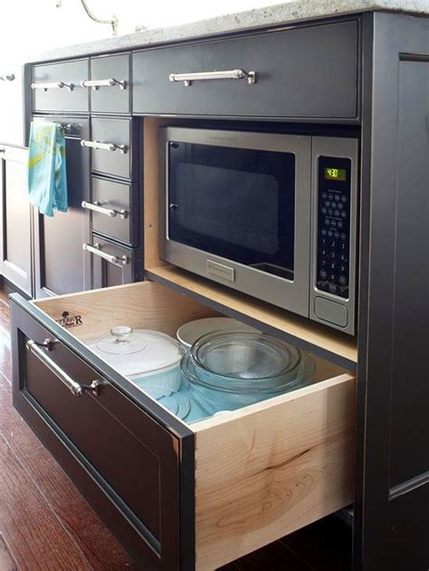 Small Dream Kitchens Kitchen Island Storage Microwave In Kitchen