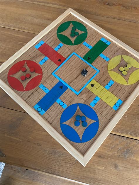 Parcheesi Game Board Old Fashioned Game Board Solid Wood Etsy
