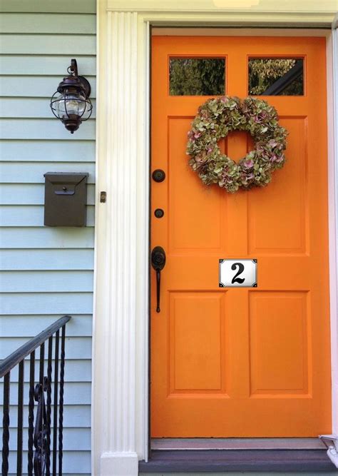 Orange Front Doors Orange Door Front Door Colors Front Door Decor