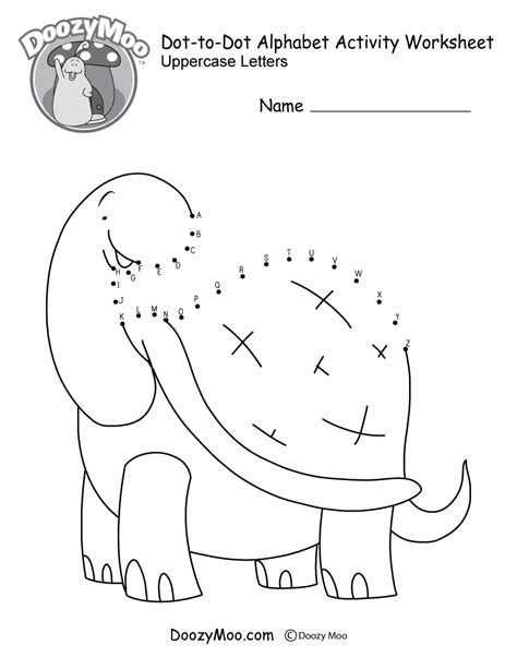 Alphabet Connect The Dots Worksheet