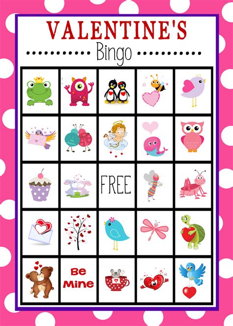 Free Printable Valentines Day Bingo Game Crazy Little Projects