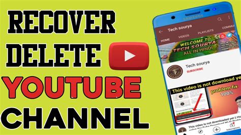 How To Restore Deleted YouTube Channel Recover Deleted Youtube