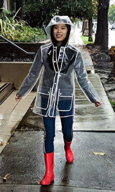 Clear Raincoat Pvc Raincoat Rainy Day Fashion Clear Vinyl Rain Wear