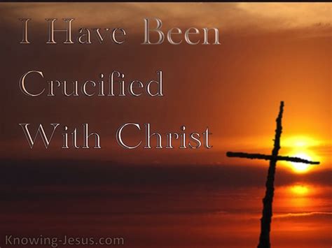 This is no figure of speech, meaning only that, inasmuch as christ died for us, we may be said to have been crucified. The Crucified Life