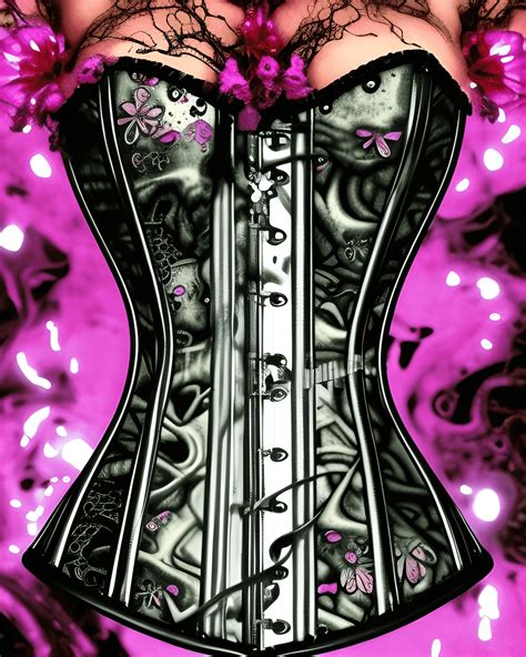 Skull UnderBust Corset Gothic Mysterious Graphic Creative Fabrica