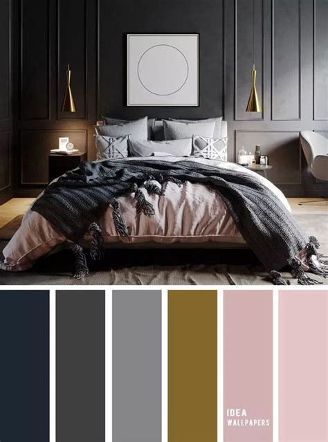 color schemes   bedroom dark grey mauve grey