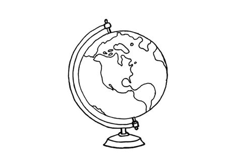 Dibujo para colorear Globo terraqueo - Img 15640
