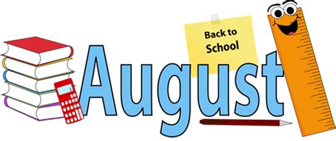 August Back To School Clip Art Library
