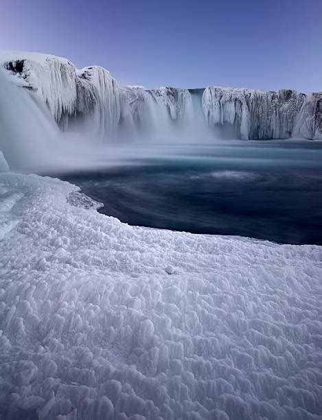 270 Godafoss Waterfall Frozen In Winter Iceland Stock Photos Pictures