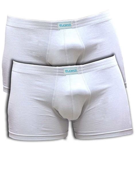 Men Underwear Boxer Elastic Cotton Lycra Body Curves Color White Size Small